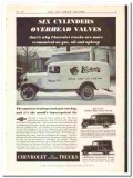 Chevrolet Motor Company 1934 vintage truck ad six-cylinders panel
