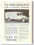 Ford Motor Company 1934 vintage truck ad V-8 Performance ice cream