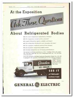 General Electric Company 1934 vintage truck ad Refrigerated Bodies