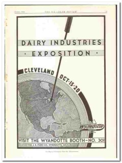 J B Ford Company 1934 vintage ice cream ad Wyandotte dairy exposition J B Ford Company 1934 vintage ice cream ad Wyandotte dairy exposition