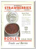 R D Bodle Company 1934 vintage ice cream ad Marshall Strawberries R D Bodle Company 1934 vintage ice cream ad Marshall Strawberries
