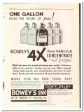 Boweys Inc 1935 vintage ice cream ad Vanilla Concentrate gallon