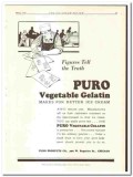 Puro Products Company 1935 vintage ice cream ad Vegetable Gelatin