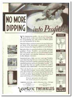 Vortex Cup Company 1935 vintage ice cream ad cones dipping profits