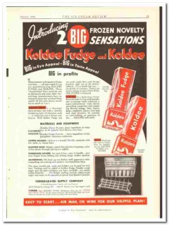 Consolidated Supply Company 1936 vintage ice cream ad Koldee Fudge Consolidated Supply Company 1936 vintage ice cream ad Koldee Fudge