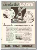 Dixie-Vortex Company 1936 vintage ice cream ad Tak-Home Sundae clicks Dixie-Vortex Company 1936 vintage ice cream ad Tak-Home Sundae clicks