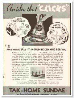 Dixie-Vortex Company 1936 vintage ice cream ad Tak-Home Sundae clicks Dixie-Vortex Company 1936 vintage ice cream ad Tak-Home Sundae clicks