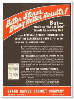 Grand Rapids Cabinet Company 1936 vintage ice cream ad Better Stores
