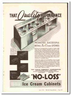 Liquid Carbonic Corp 1936 vintage ice cream ad cabinets appearance