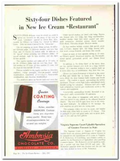 Olivers Ice Cream Company 1937 vintage dairy article Restaurant Griese Olivers Ice Cream Company 1937 vintage dairy article Restaurant Griese
