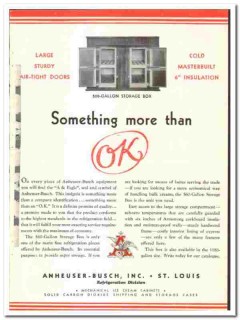 Anheuser-Busch Inc 1937 vintage ice cream ad 560-Gallon Storage Box Anheuser-Busch Inc 1937 vintage ice cream ad 560-Gallon Storage Box