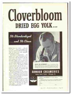 Armour Creameries Inc 1937 vintage ice cream ad Dried Egg Yolk clean