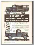 General Motor Sales Corp 1937 vintage truck ad Chevrolet 1-Ton models