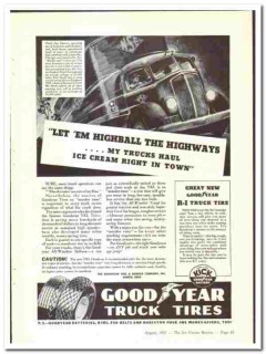 Goodyear Tire Rubber Company 1937 vintage truck ad North Star Express