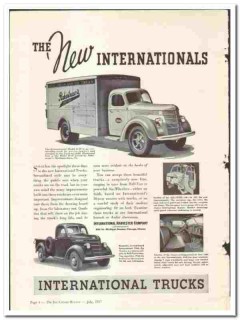 International Harvester Company 1937 vintage truck ad Rakestraws Dairy