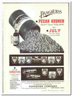 Pangburn Company 1937 vintage ice cream ad Pecan Krunch Brittle July