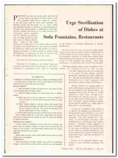 Urge Sterilization of Dishes Restaurant Fountain 1937 vintage article Urge Sterilization of Dishes Restaurant Fountain 1937 vintage article