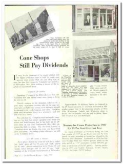 Thompkins Ice Cream Company 1937 vintage dairy article Cone Shops Thompkins Ice Cream Company 1937 vintage dairy article Cone Shops