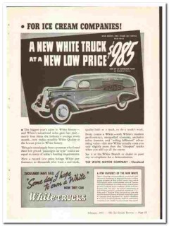 White Motor Company 1937 vintage truck ad ice cream model 700