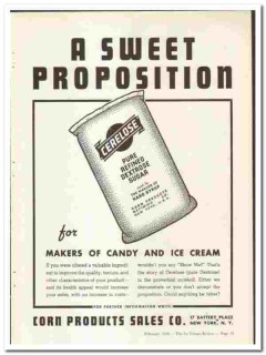 Corn Products Sales Company 1938 vintage ice cream ad Proposition Corn Products Sales Company 1938 vintage ice cream ad Proposition