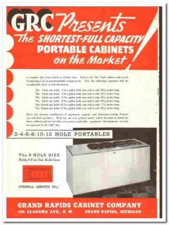 Grand Rapids Cabinet Company 1938 vintage ice cream ad Portable
