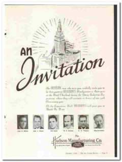Hudson Mfg Company 1938 vintage ice cream ad invitation dairy expo Hudson Mfg Company 1938 vintage ice cream ad invitation dairy expo