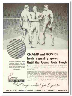 Kold-Hold Mfg Company 1938 vintage ice cream ad Cooling Units champ