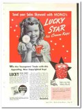 Mono Service Company 1938 vintage ice cream ad Lucky Star Kup