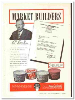 Knudsen Creamery Company 1938 vintage ice cream ad Market Builders