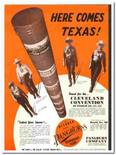 Pangburn Company 1938 vintage ice cream ad convention Here Comes Texas Pangburn Company 1938 vintage ice cream ad convention Here Comes Texas