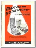 Sutherland Paper Company 1938 vintage box ad ice cream package ready Sutherland Paper Company 1938 vintage box ad ice cream package ready