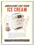 Sutherland Paper Company 1938 vintage box ad ice cream package Sutherland Paper Company 1938 vintage box ad ice cream package