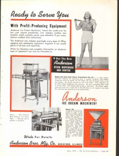 Anderson Bros Mfg Company 1939 vintage ice cream ad Ready Serve Anderson Bros Mfg Company 1939 vintage ice cream ad Ready Serve