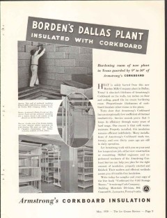 Armstrong Cork Company 1939 vintage ice cream ad Corkboard Borden Armstrong Cork Company 1939 vintage ice cream ad Corkboard Borden