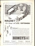 Boweys Inc 1939 vintage ice cream ad Flavors magnet customers Boweys Inc 1939 vintage ice cream ad Flavors magnet customers