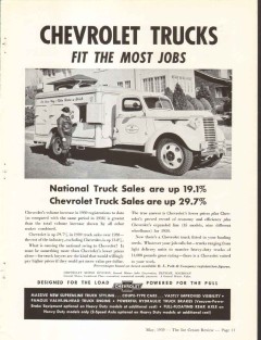 General Motors Sales Corp 1939 vintage truck ad Chevrolet fit jobs