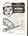 Myers Products Sales Division Inc 1939 vintage ice cream ad dishers Myers Products Sales Division Inc 1939 vintage ice cream ad dishers
