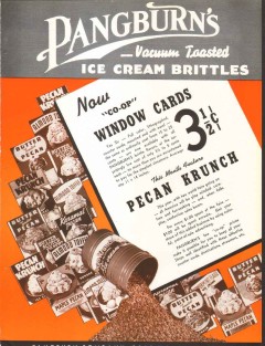Pangburn Company 1939 vintage ice cream ad vacuum toasted brittles Pangburn Company 1939 vintage ice cream ad vacuum toasted brittles