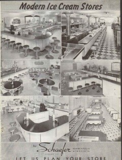 Schaefer Inc 1939 vintage ice cream ad modern stores Harold