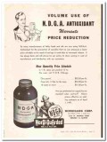 Nordigard Corp 1947 vintage ice cream ad NDGA Antioxidant