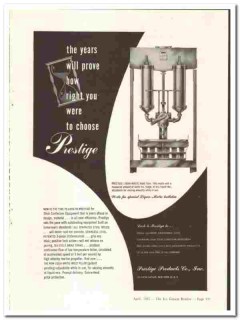 Prestige Products Company 1947 vintage ice cream ad Liqua-Matic Mold Prestige Products Company 1947 vintage ice cream ad Liqua-Matic Mold