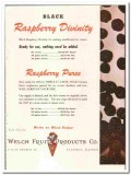 Welch Fruit Products Company 1947 vintage ice cream ad Black Raspberry