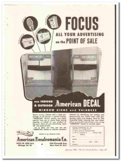 American Decalcomania Company 1948 vintage ice cream ad advertising American Decalcomania Company 1948 vintage ice cream ad advertising