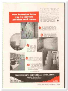 Armstrong Cork Company 1948 vintage ice cream ad Foamglas insulation