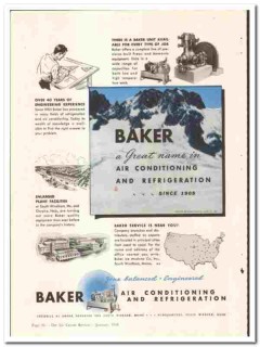 Baker Ice Machine Company 1948 vintage ice cream ad refrigeration Baker Ice Machine Company 1948 vintage ice cream ad refrigeration