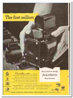 Jack Heintz Precision Industries Inc 1948 vintage electrical ad motors