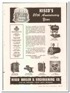 Kisco Boiler Engineering Company 1948 vintage industrial ad 20 years