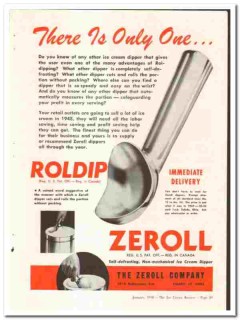 Zeroll Company 1948 vintage ice cream ad Roldip dipper one Zeroll Company 1948 vintage ice cream ad Roldip dipper one