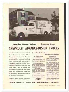 General Motors Corp 1949 vintage truck ad Don Scotts Seaside Ice Cream