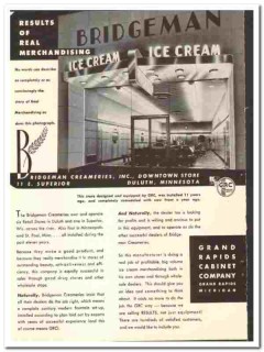 Grand Rapids Cabinet Company 1949 vintage ice cream ad Bridgeman MN Grand Rapids Cabinet Company 1949 vintage ice cream ad Bridgeman MN